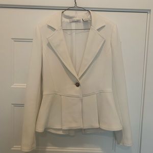 Kersh Cream Peplum Jacket